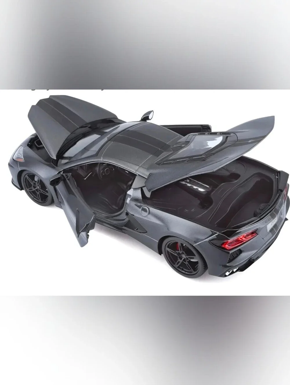 2020 Chevrolet Corvette Stingray Coupe Z51   GRAY Maisto 1:18 Diecast Car NEW